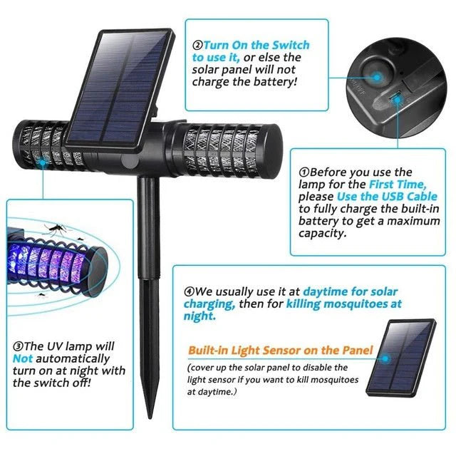Outdoor garden mosquito killer lamp