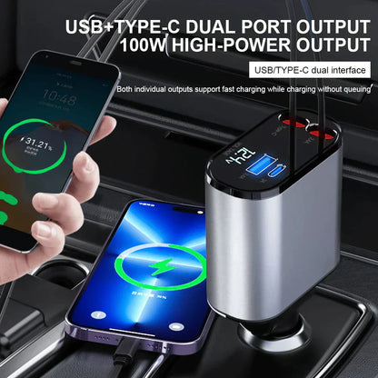 4 in 1 Retractable Charger