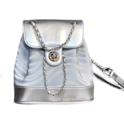 Chain Backpack Women's Water Ripple Fashion
